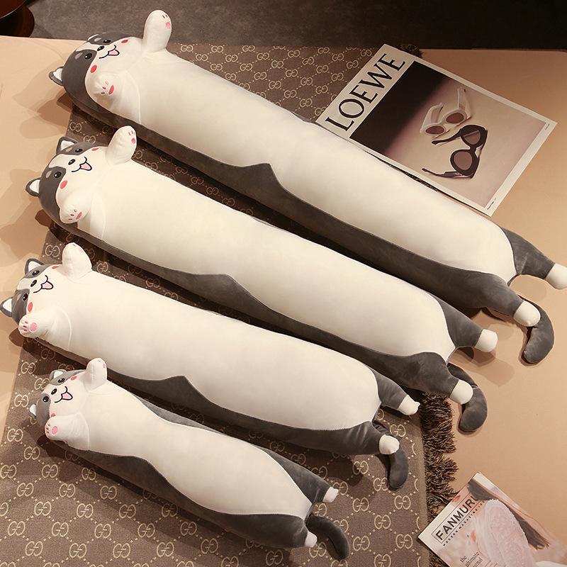 Cartoon Animal Plush Toys Soft Long Sleep Pillow Dinosaur Cat Rabbit Husky Stuffed Doll Cushion Gift for Kids
