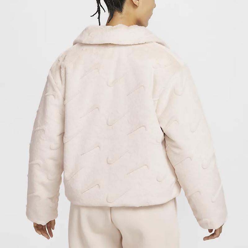 Nike Sportswear Essential Outdoor Casual Sports Polo Jacket Women Jackets Light-Red-Wood-Brown Black FV8020104