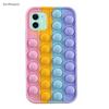 Colorful for 12 Pro Fidget Rainbow Silicone Soft Case Phone Cover New
