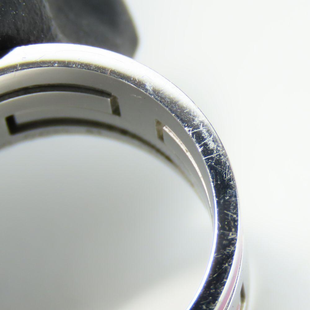 Used HERMES Ring Move Ash EU#51 51 Silver925 7.2g Silver Pink Accessories