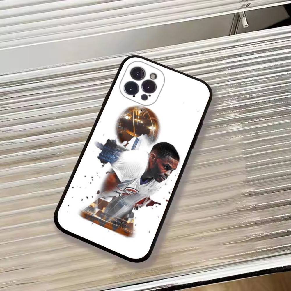 Russell W-Westbrook Basketball Support Phone Case For iPhone 17,16,15,14,13,12,11 Plus,Pro Max,XS,Soft Black Cover