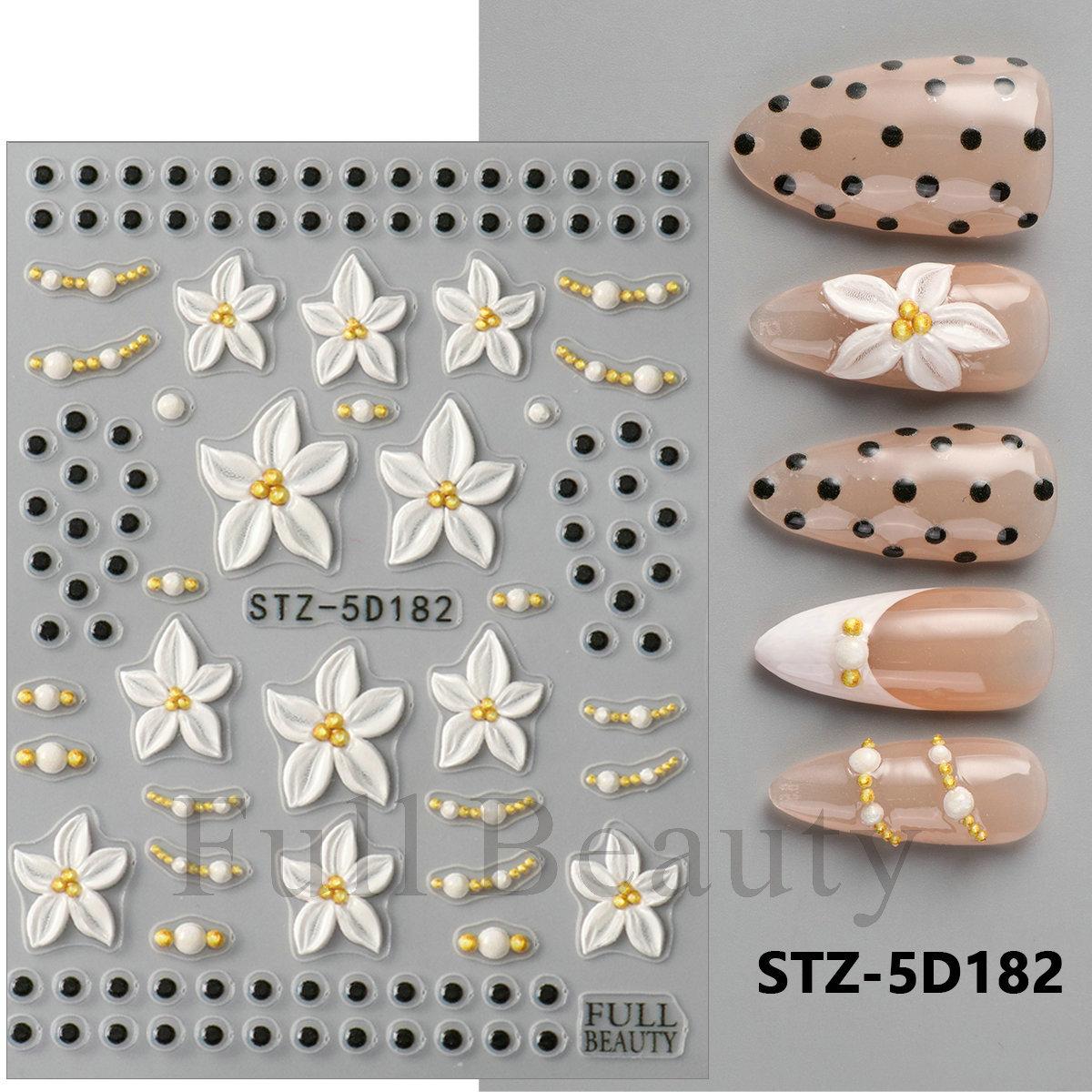 Новый 3D тисненый цветок-яйцо в горошек наклейка для нейл-арта Цветочная бусина наклейка для нейл-арта normal specification