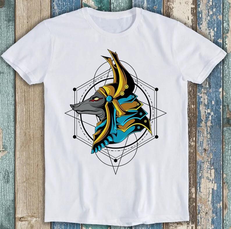 

The Great Anubis Sacred Geometry Abstract Ancient Egypt Gift Tee T Shirt M1576 S