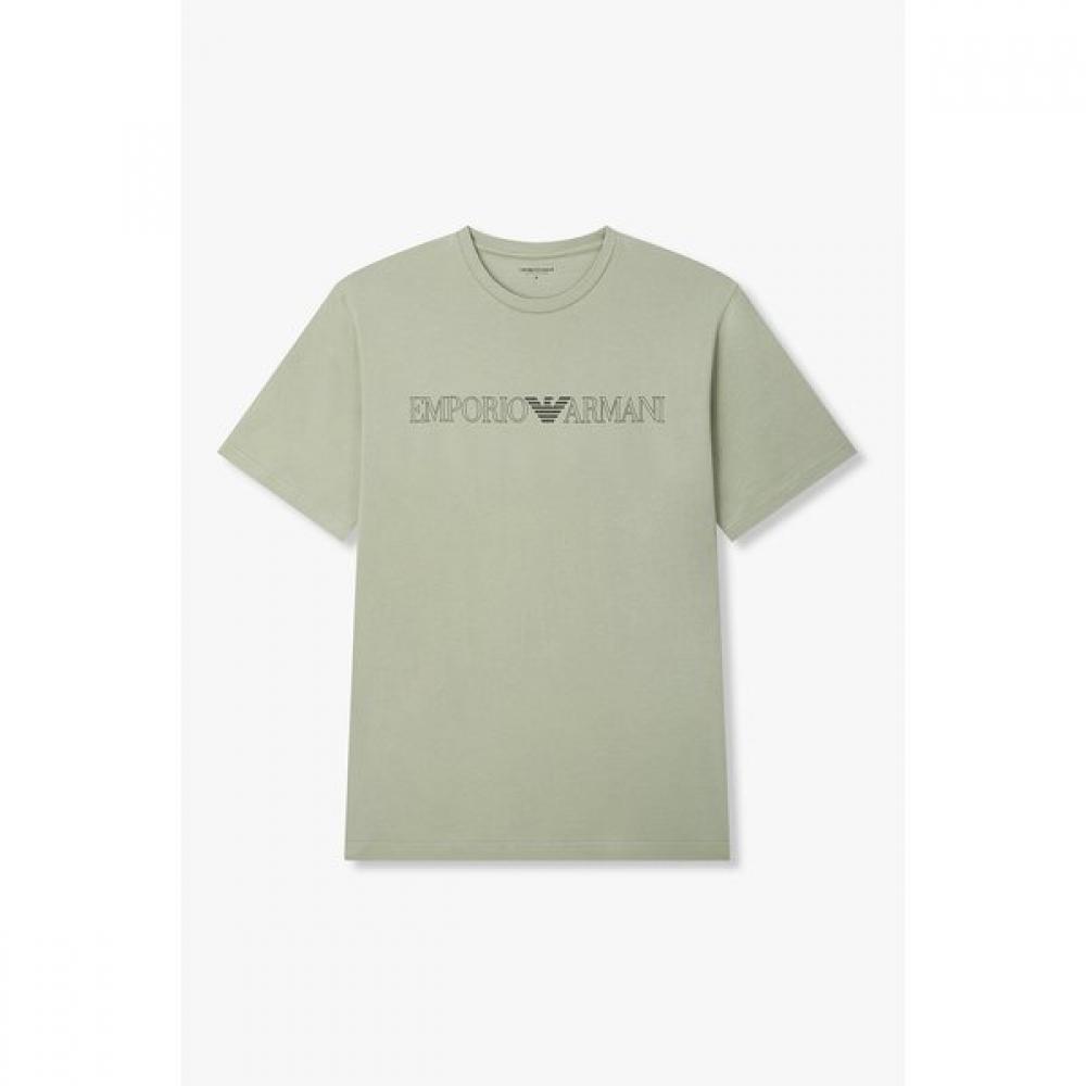 Emporio Armani Men S STreTch Lounge T ShirT Big Logo  0816134025 L(105)