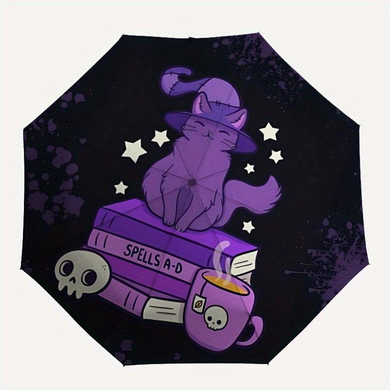 

1pc Witchcraft Magic Automatic Open/Close Umbrella with Windproof, Functional Design, 8-Rib Sturdy Canopy