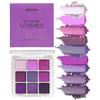 Smokey Violet Stage Makeup Eyeshadow 9 Colors for Intense Makeup