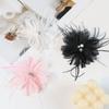 Organza Flower Accessories Crystal Tassel Detail Flower DIY Headdress Part Glitter Crystal Inlay Hair Decor Hair Crown Making