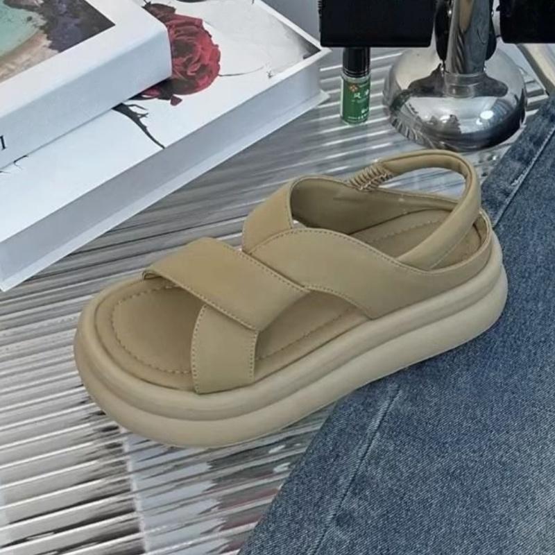 

Модные женские сандалии на танкетке, женские сандалии, повседневные, на платформе, с толстой подошвой, модная женская обувь, сандалии с высоким подъемом, женские zapatos 35 хаки