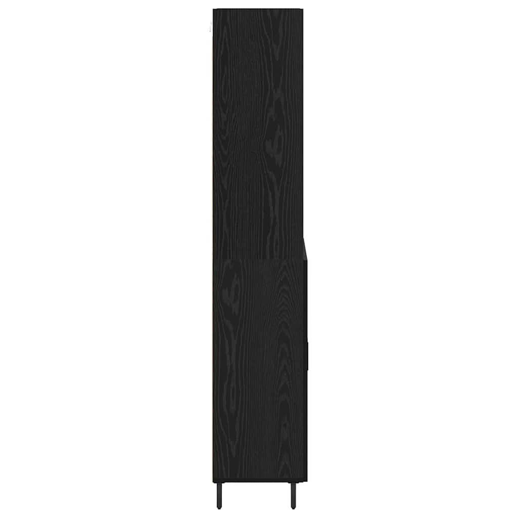 Highboard in Black Oak Look 69.5 x 34 x 180 cm
