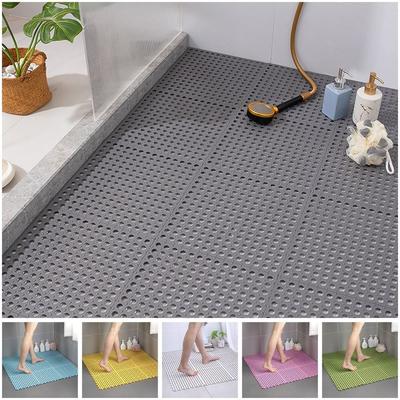 PVC Floor Pad Mesh Bathroom Carpet Non-slip Mat Bath Mat Toilet Ground Mat