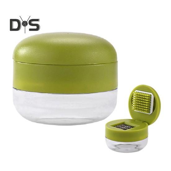 Garlic Press Stainless Steel Manual Mincer Slicer Grater Compact Garlic Chopper Kitchen Gadget for Home Restaurant