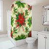 TU Floral Shower Curtain Botanical Pattern Vintage Flower Decor Bathroom Fabric Backdrop Nature Themed Artistic Wall Hanging Hom