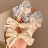 Gentle White Lace Bow Duckbill Clip for Bangs & Ponytails