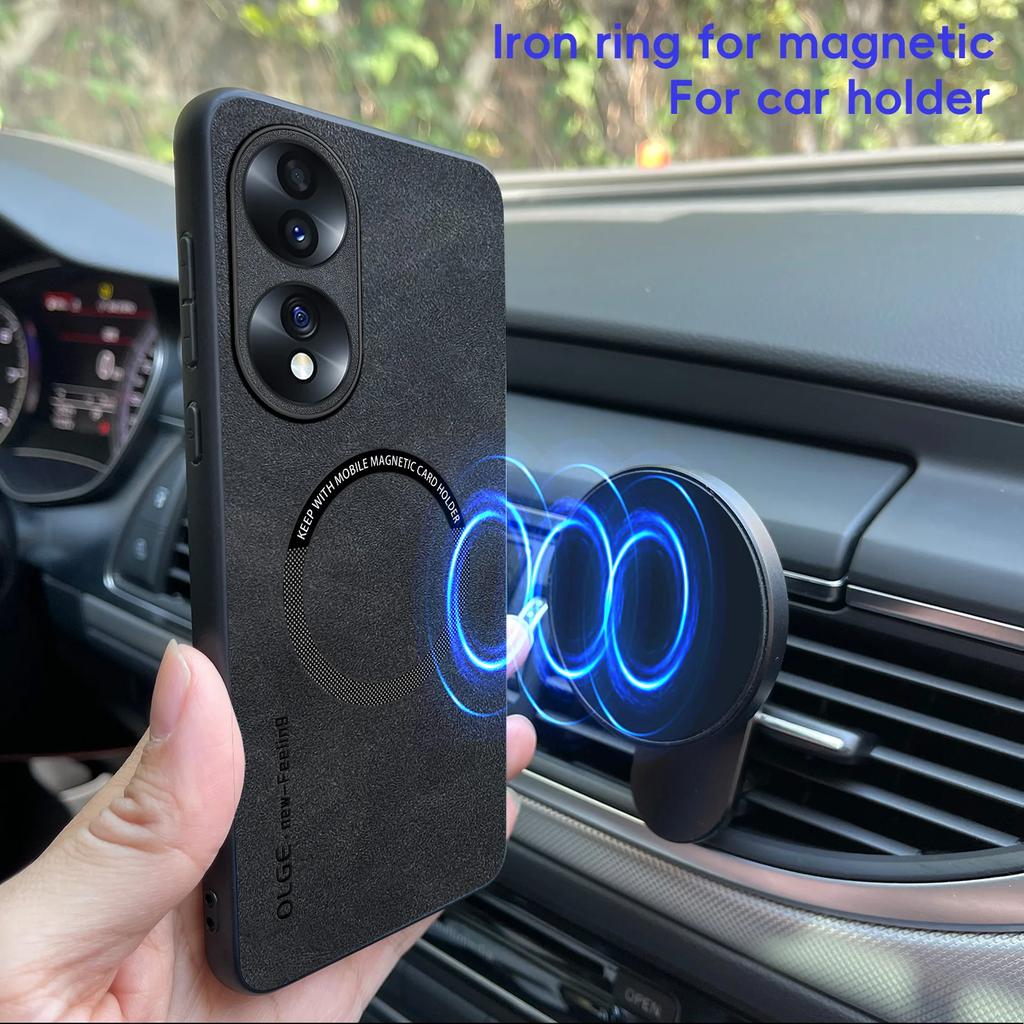 Magnetische Retro Leder Soft Case Für Honor 70 90 50 Honor70 Honor90 Honor50 Kabelloses Laden Handyhülle Abdeckung