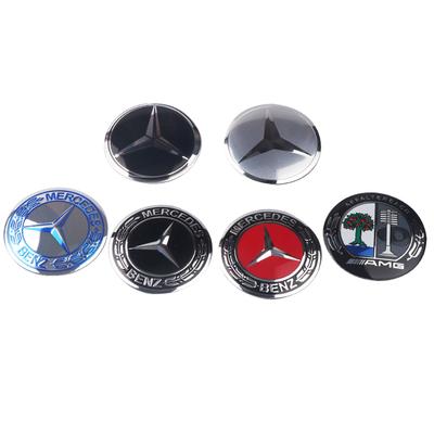 Brckou1 2026 Hot 56/60/65mm For Mercedes Benz W211 W203 W204 W210 W124 AMG W202 CLA W212 W220 W205 Wheel Center Hub Cap Stickers Auto Ac