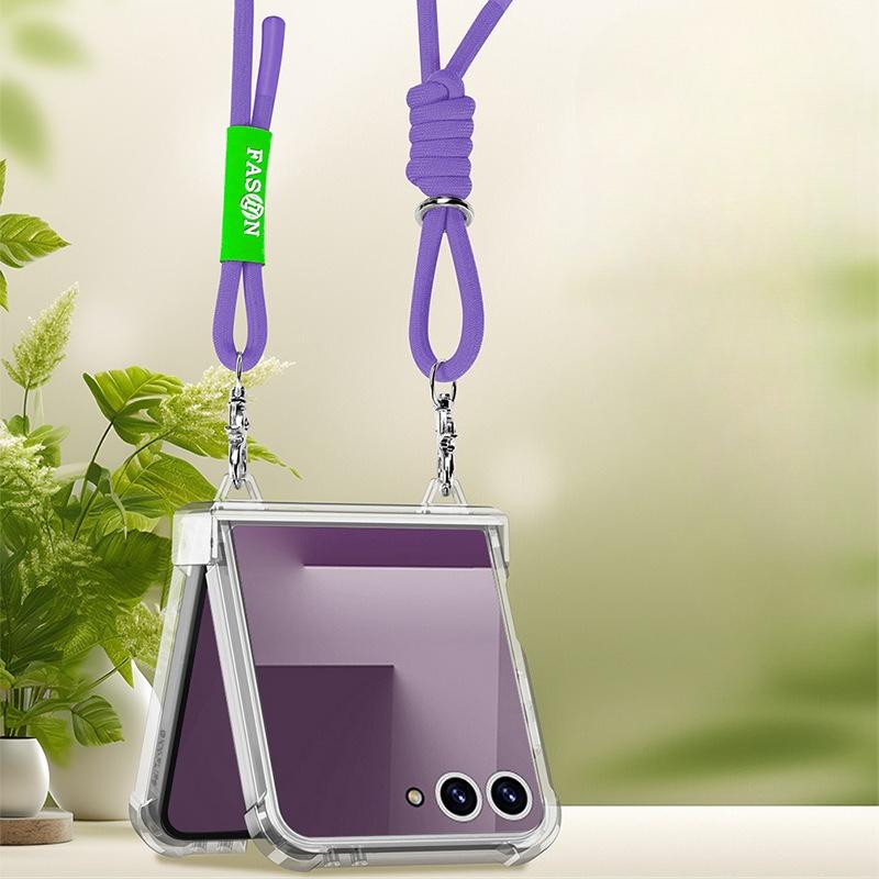 Pouzdro na mobilní telefon Samsung Z Flip7 Airbagový hřídel Plně zabalený ramenní popruh Flip7 Tpu Průhledné pouzdro