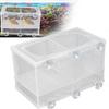 With Suction Cup Aquarium Fish Breeder Box Nylon Mesh With Partition Isolation Box Large Size White 3 Rooms Breeder Hatchery