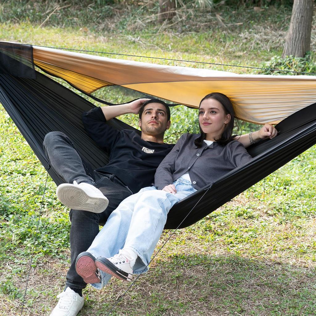Travel Bird Mosquito Ridge 70D Nylon Groß Einfach zu Geeignet für Außenparks Hängematte, Integriert, Sonnenschutz, Netz, Seil, 290140CM, Leicht,
