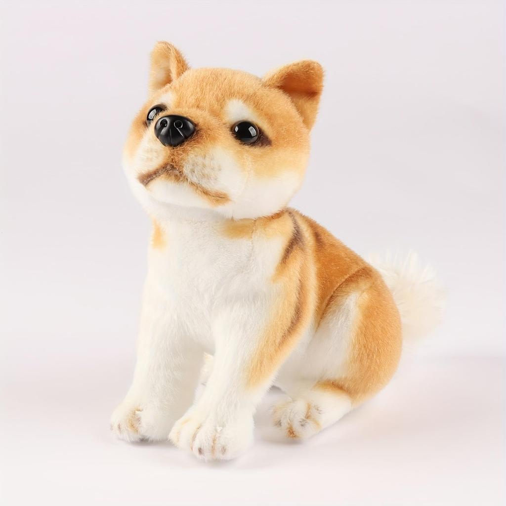 Shiba Inu Plush Shiba Inu Body Dog Cute Shiba Inu Decorative Gift Toy, Pillow, Toy, Toy, Ornament, (Brown & White)