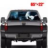 Universal Car Rear Window Tailgate Wolf Howling Moon Galaxy Sticker for Truck