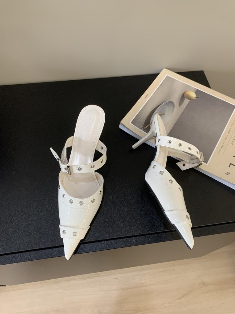 Pointed Belt Buckle Thin Heel Sandals Women's 2025 Summer New Belt Buckle Single Shoes Bag Head Empty Temperament High Heels