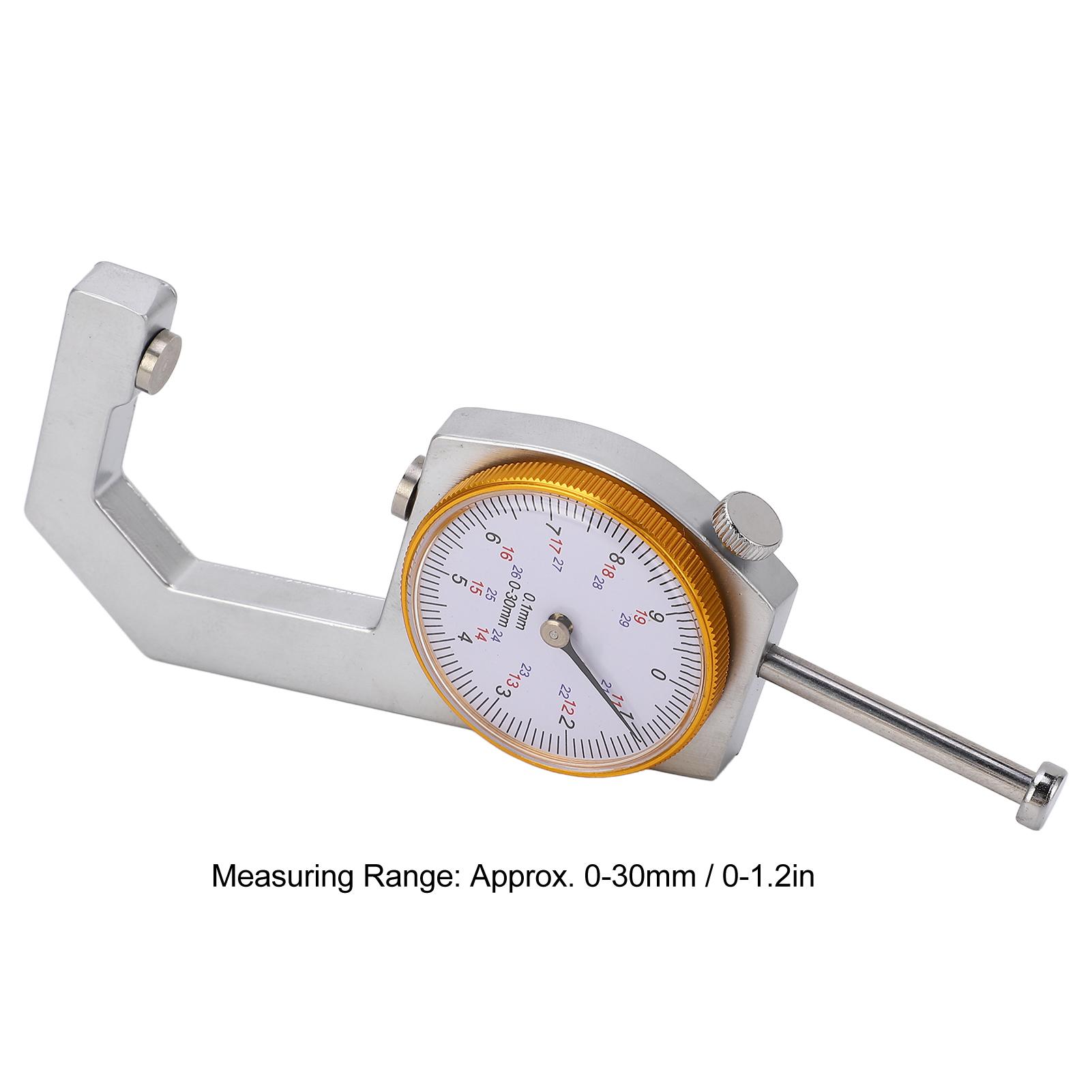 

Flat Head Thickness Gauge High Accuracy Pocket Thickness Measuring Tool for Paper Film Leather 0‑30mm