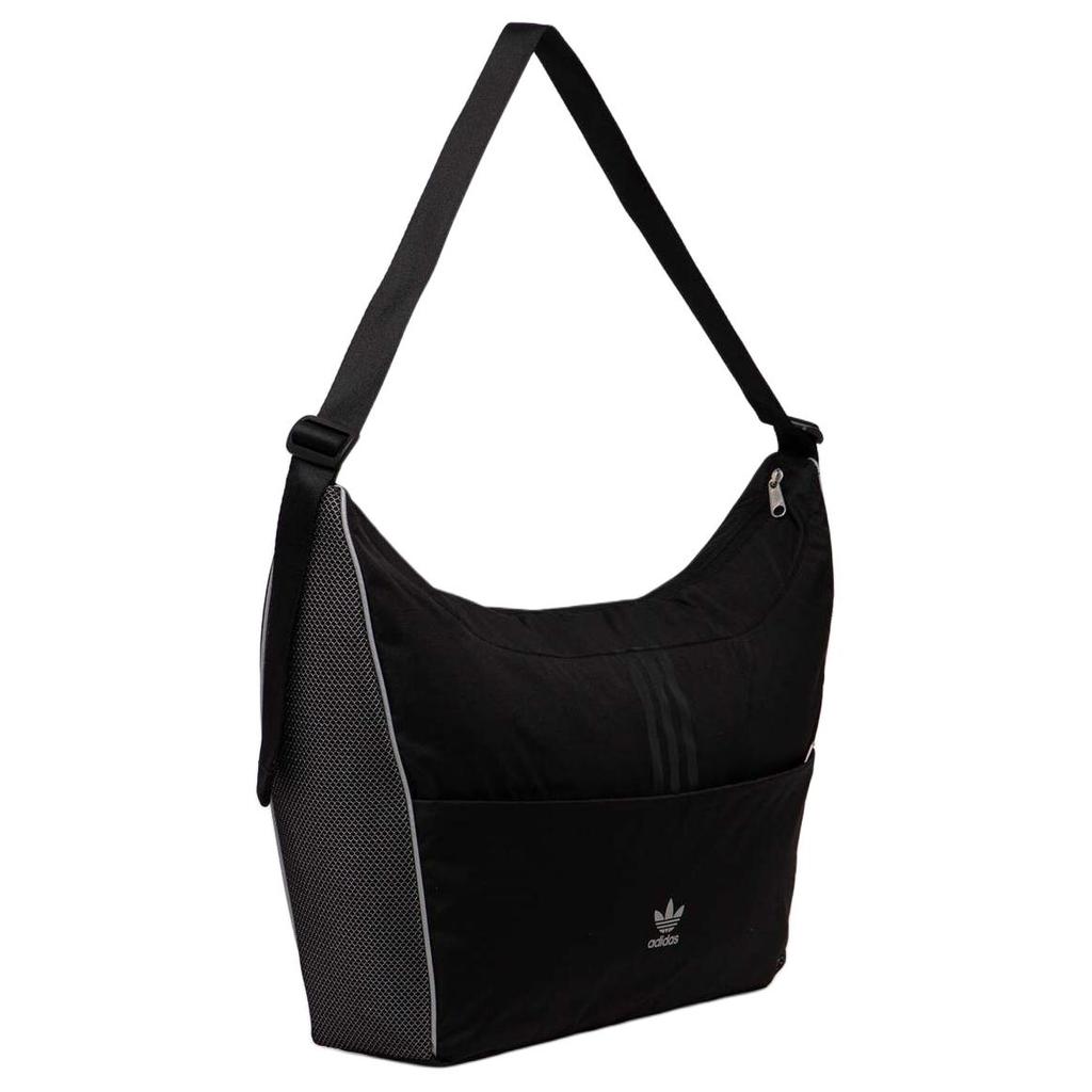 New Adidas Originals Recycled Polyester Shoulder Bag Regular Unisex Black & Dark Silver Gray IW8622