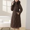 Yalu Women's Winter Hooded Slim-Fit Down Jacket with Fur Collar