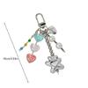 Cartoon Bear with Heart Keychain for Keys Bags Backpacks Phone Accessories Adorable Design Lightweight Accessory