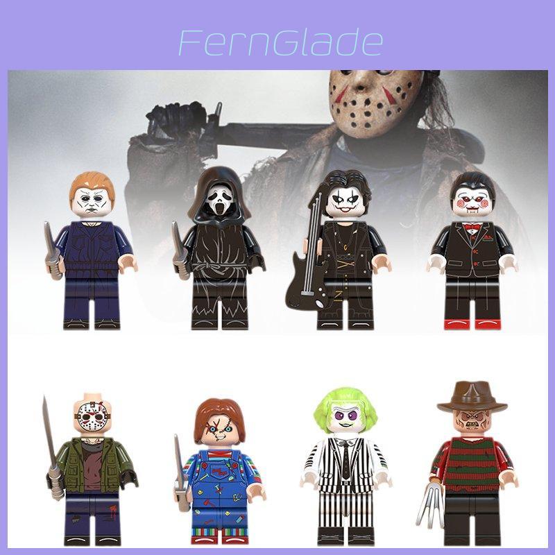 Wm6075 Halloweenová tématická strašidelná mini figurka v sáčku Dětská hračka Stavebnice