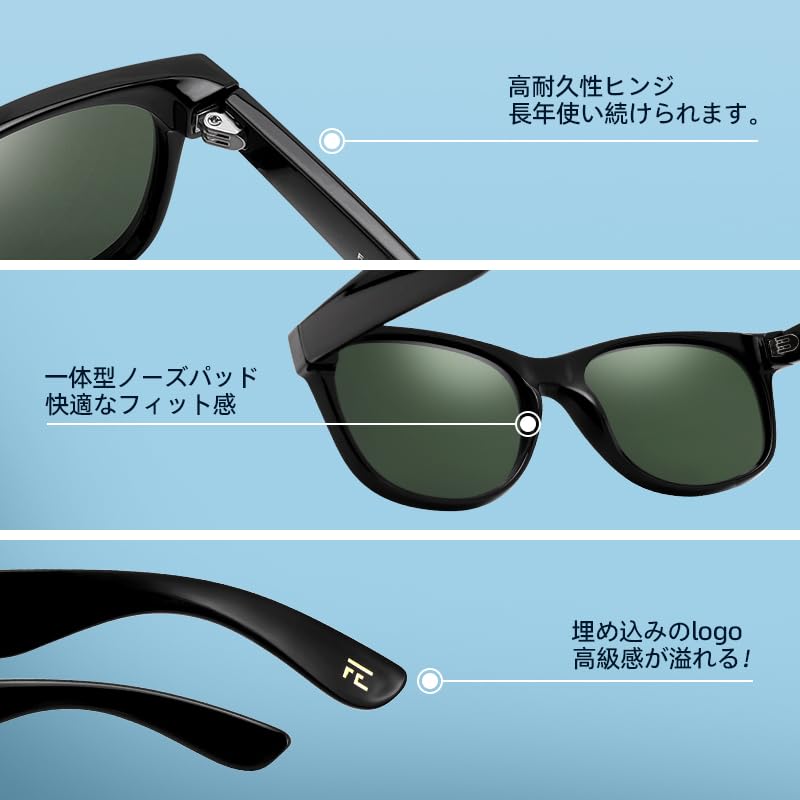 FEISEDY Polarized Sunglasses for Men and UV400 Perfect for and Unisex B1324 Women, Protection, Ultra-Lightweight, 17g, Commuting, Travel, Cycling,