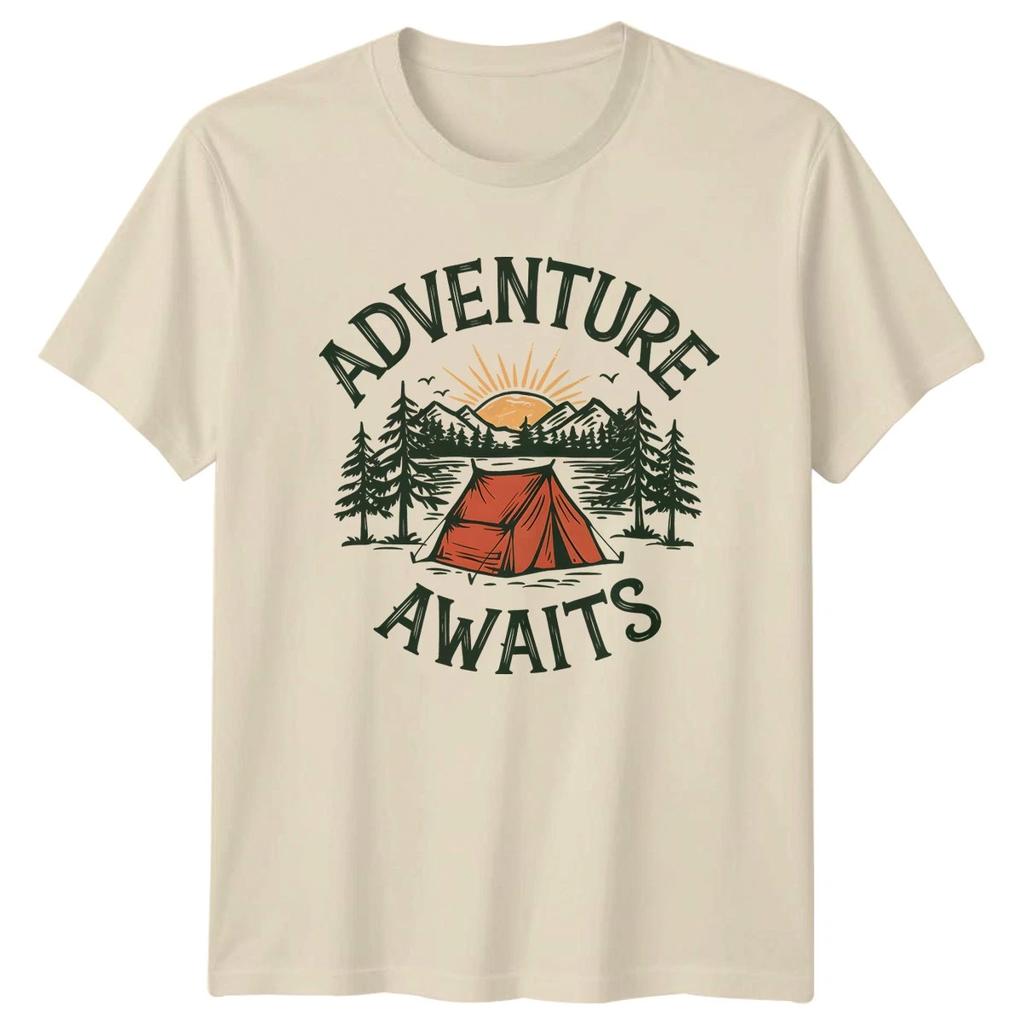 Adventure Awaits T-Shirt Camping Nature 2026 Birthday Gift For Him And Her