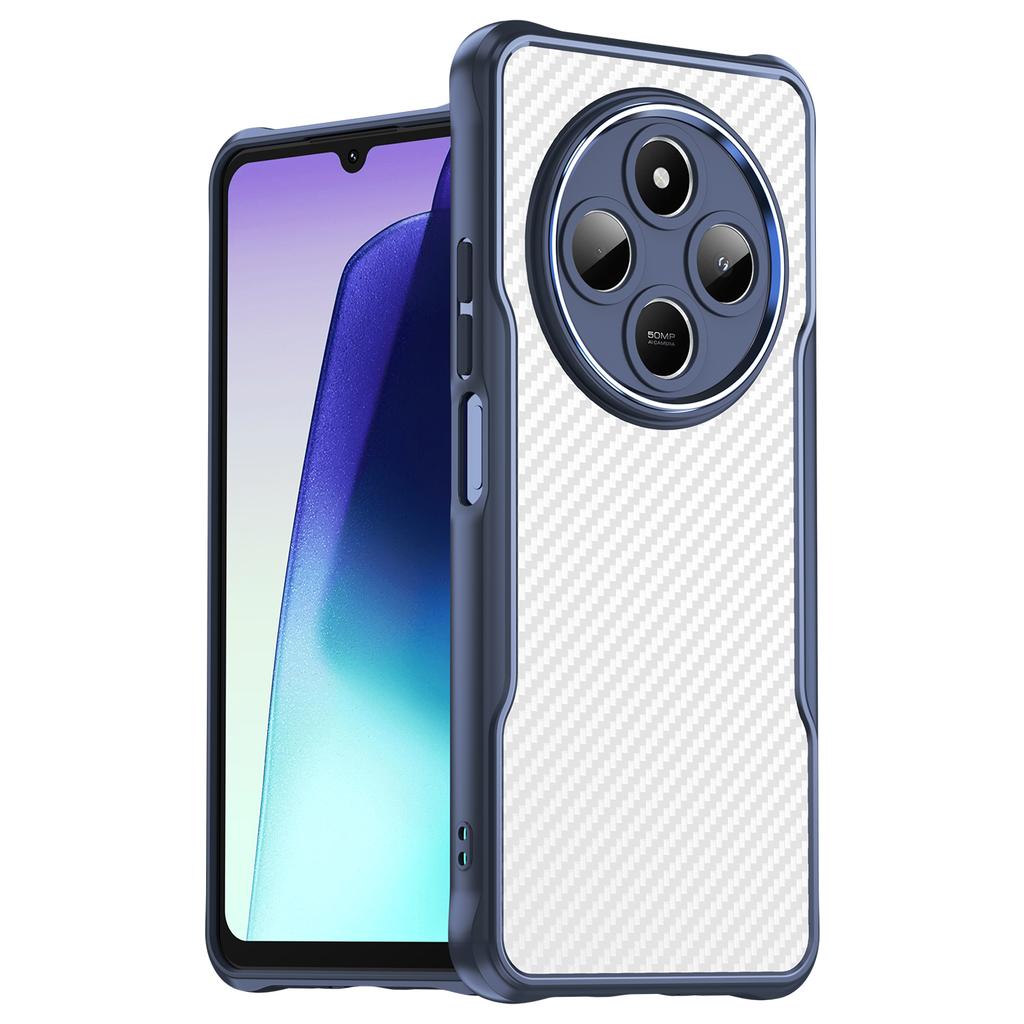 For Xiaomi Poco C75 4G/Redmi 14R 5G/14C 4G Case Carbon Fiber Scratch-Resistant TPU+PC Phone Cover