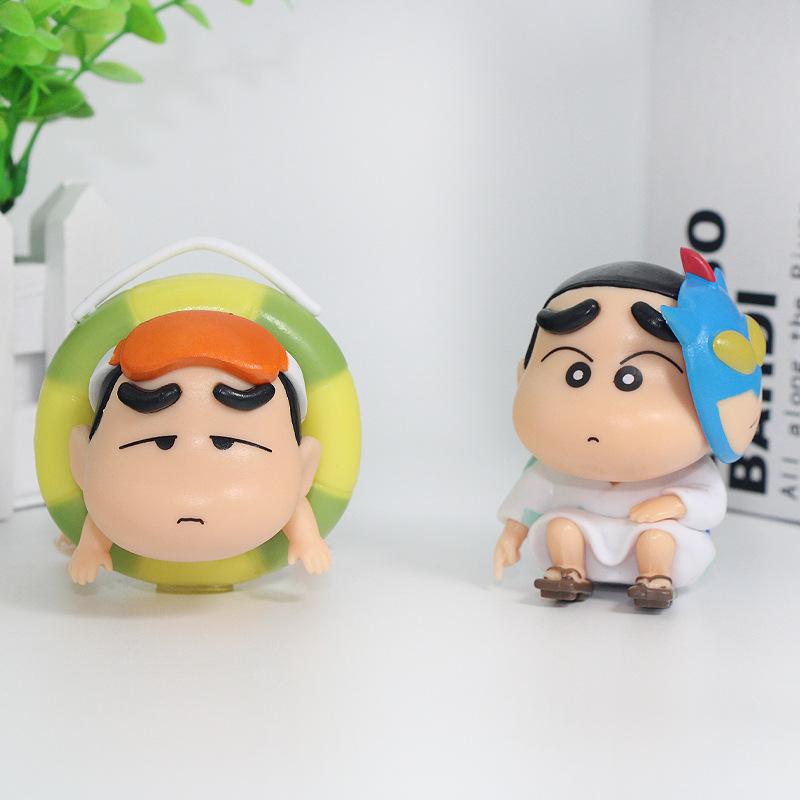 6 Stück/Set Anime Crayon Shin-Chan Figur Spielzeug Kartoffel-Serie Anime Figuren Peripherie Sammlermodell Puppe Geschenk für Fans