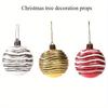 6pcs Unique Christmas Ball Ornaments Assorted Colors Patterns, Durable Plastic Hanging Decorations for Christmas Trees,Christmas Decorations