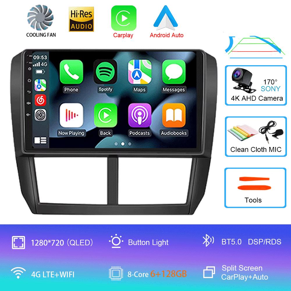 Android 14 Car Radio For Subaru Forester 3 SH 2007-2013 For Impreza GH GE 2 Din Multimedia Player 2 Din Carplay Head Unit