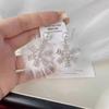 Schneeflocken-Design Weihnachts-Ohrringe Schleife Zirkonia-Ohrringe Neue Perlenstecker Frauengeschenk