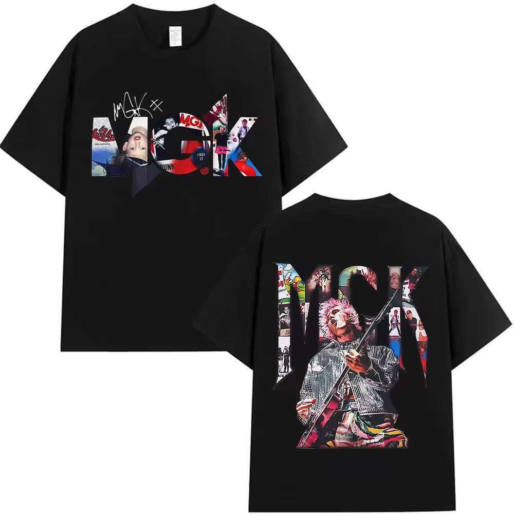Rapper Machine Gun Kelly Tour Graphic T Shirt Mans Clothing Fans Gift Cotton T Shirts Hip Hop Gothic summer Short Sleeve Top
