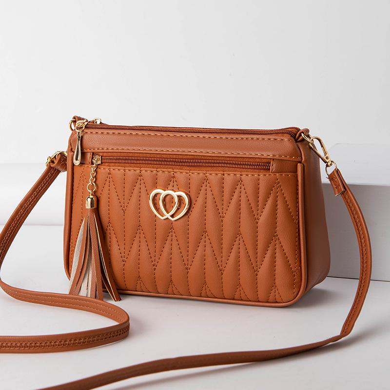 

New 2024 Summer Women s Large-Capacity Crossbody Bag – Versatile Small Bag for Mobile, Ideal for Middle-Aged Mothers. коричневий/жовтий
