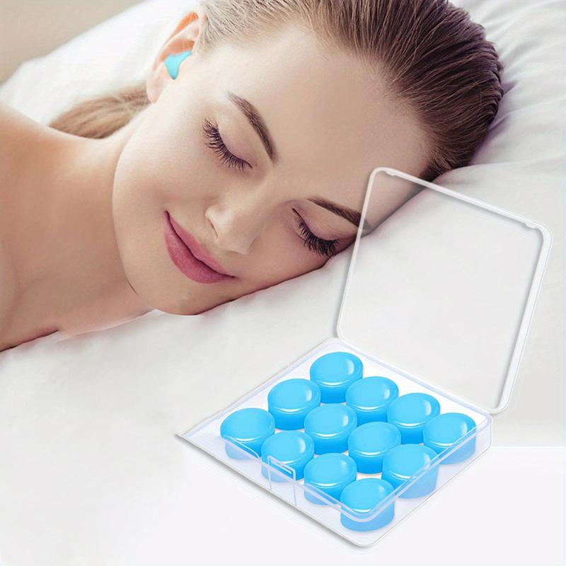 Moldable Silicone Earplugs 12 Pcs Waterproof Reusable Noise Cancelling Ear Plugs for Sleep Swimming
