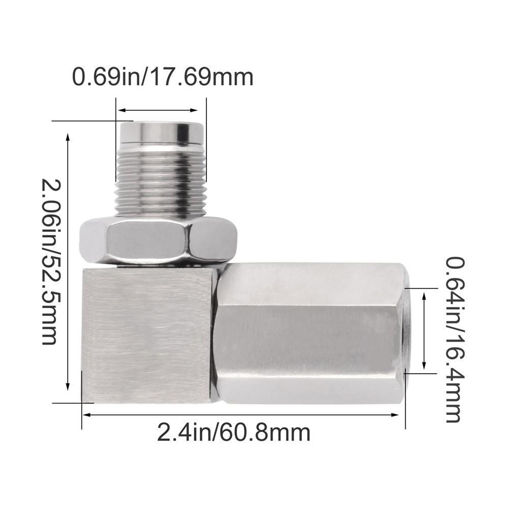 Universal 90 Degree Design O2 Oxygen Sensor Adapter Extender Bung Extension Catalytic Converter O2 Oxygen Sensor Spacer For Off Road Vehicles