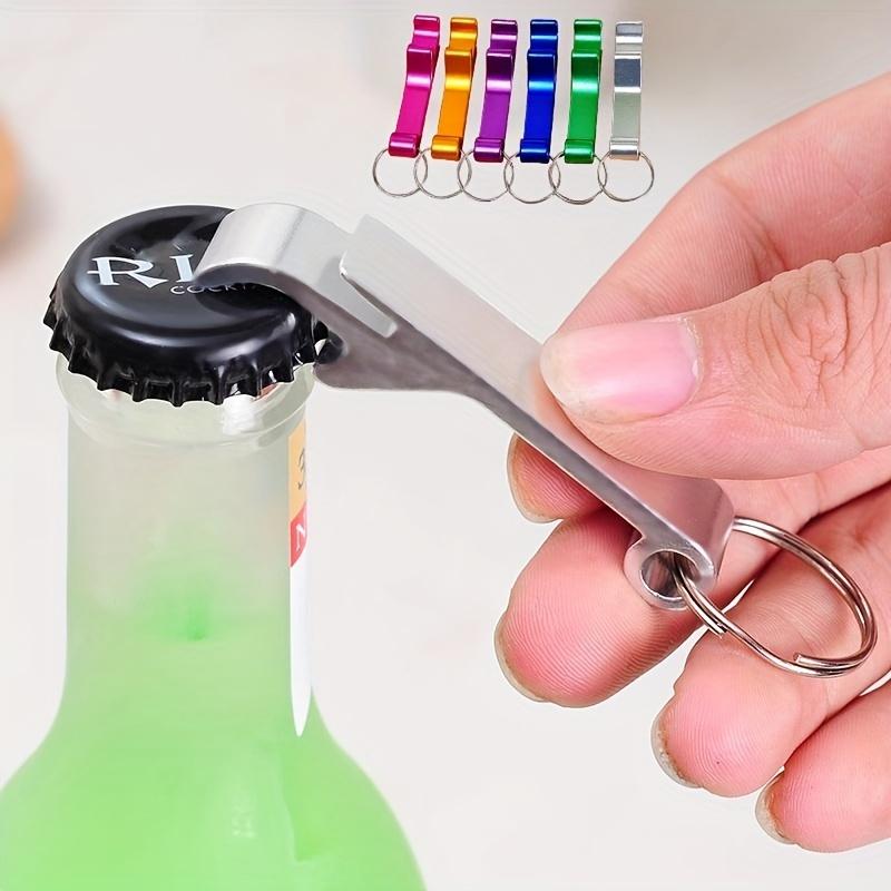 Single Creative Personalized Beer Bottle Opener Keychain | Rectangular Multi-Functional Tool, Multi-Color Available, Portable