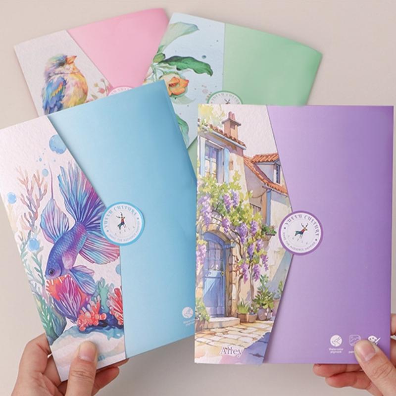 Watercolor Painting Set Coloring Book Dipping Pen Coloring Pigments Watercolor Pigments Drawing Supplies for Students