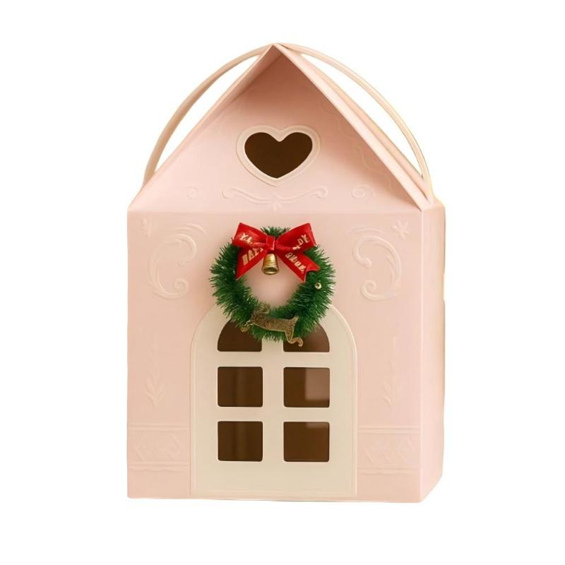 3D Up Christmas Wonderland Cottage Gift Box Paper Multipurpose Treat Boxes Festive Goodie Bags For Holiday Party Favors