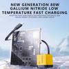 Portable 3 in 1 GaN Charger 80W MAX Retractabl with Cable 2USB Adapter Charger Cha M9C2