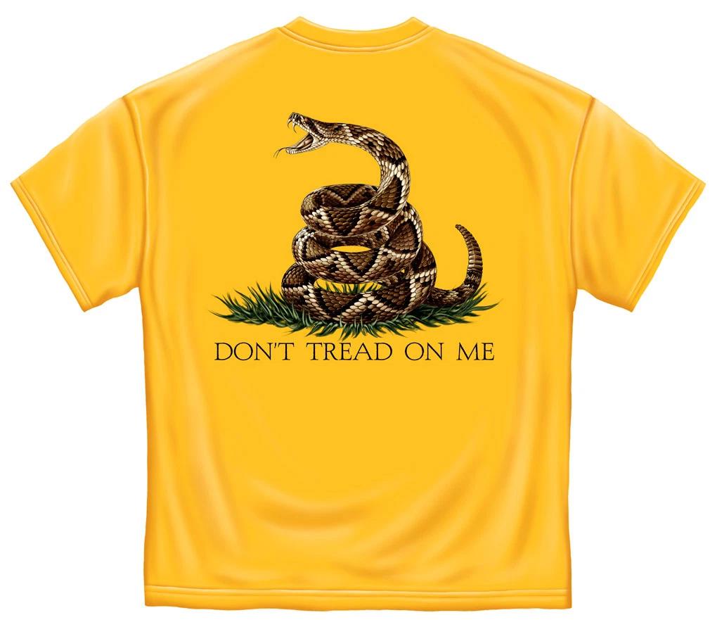 DON T TREAD ON ME WITH SNAKE- YELLOW T Shirt 4XL