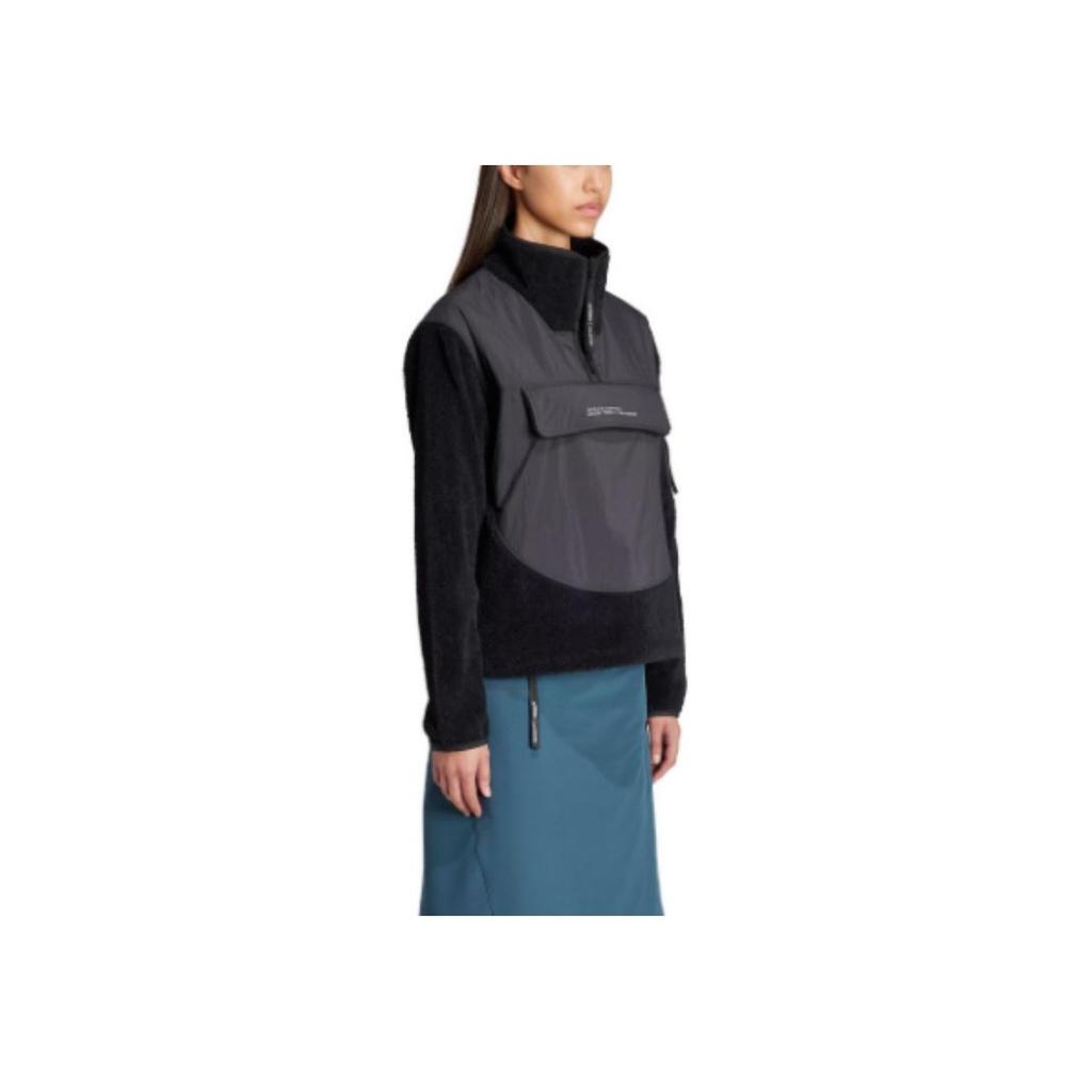 Adidas Terrex X And Wander Collaboration FW23 Outdoor Sports Crew Neck Half Zip Sweatshirt Women Sweatshirt Black IB4815