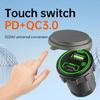 Efficient 66W Charging Socket 2-Port Car Charger with LED Light and Safety Protections for Car Truck Boats Waterproof