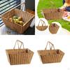 Imitation Rattan Kitchen Tote Basket Multifunctional with Foldable Handle for Dining Table