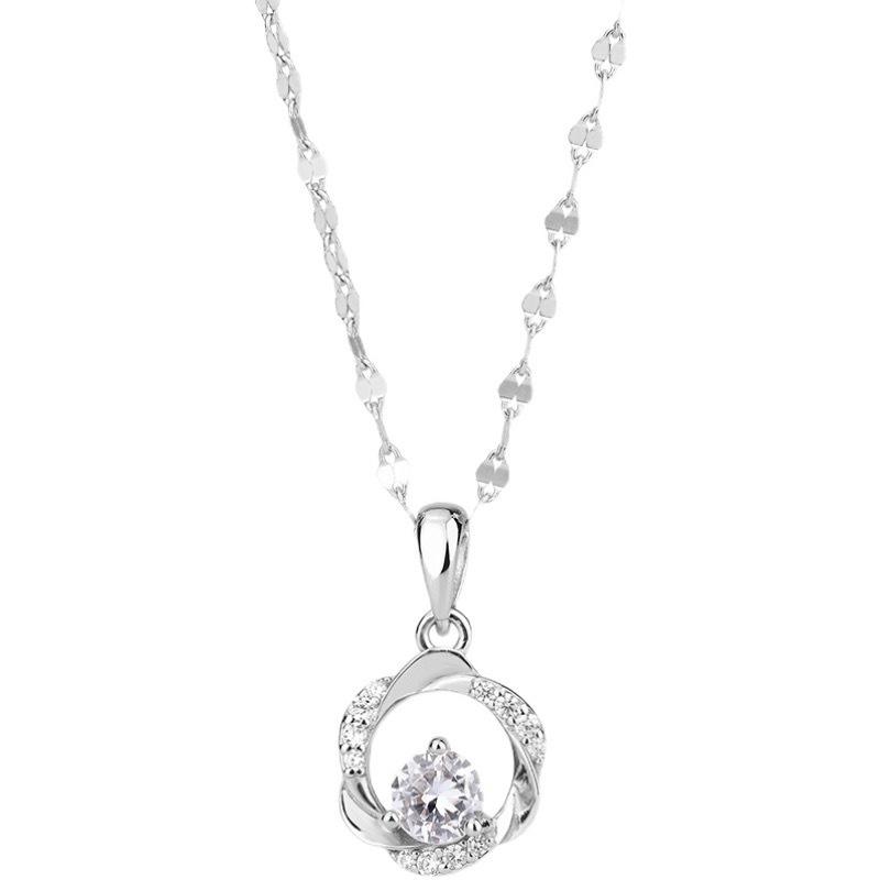 Mobius ring necklace light luxury niche collarbone chain necklace necklace for girlfriend's Valentine's Day gift